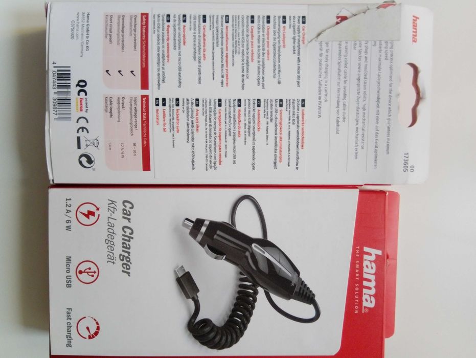 Ładowarka Hama z zapalniczki samochodowej do smartfonów mikro USB