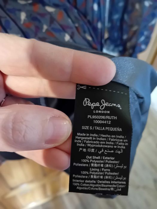 piękna sukienka Pepe Jeans S zwiewna plisowana ptaszki j.nowa +gratis