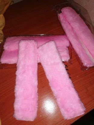 Protetor cinto de pêlo rosa