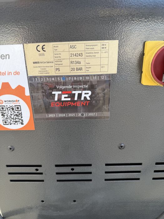 Maquina de carregamento de ar condicionado Waeco ASC 2000 R134A