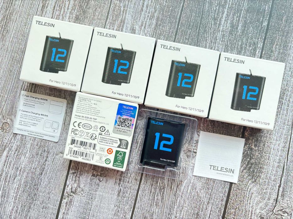 Акумулятор TELESIN GoPro 13/12/11/10/9/8/7 запасна батарея аккумулятор