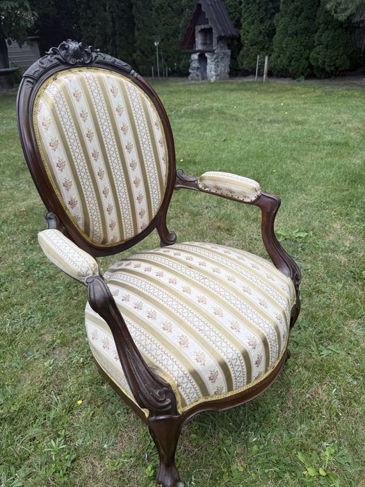 Krzeslo fotel drewniany ludwikowski