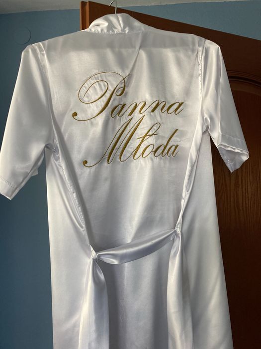 szlafrok z napisem Panna Młoda