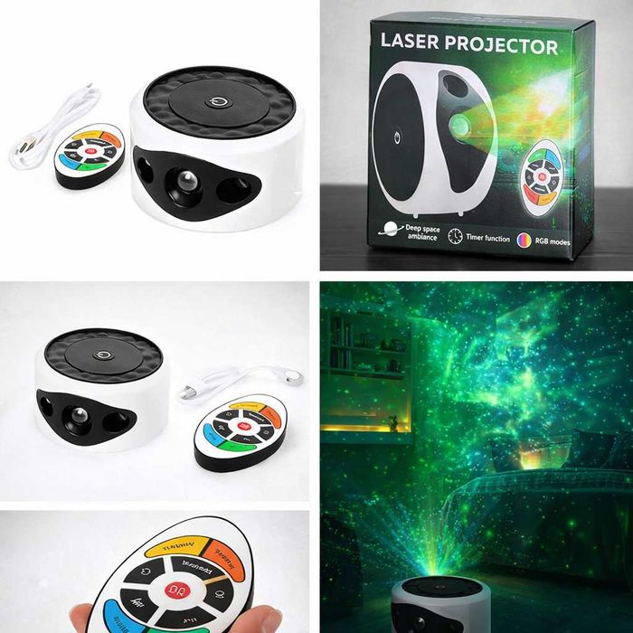 Projektor Gwiazd Laser Projector RGB + Pilot | Nowy