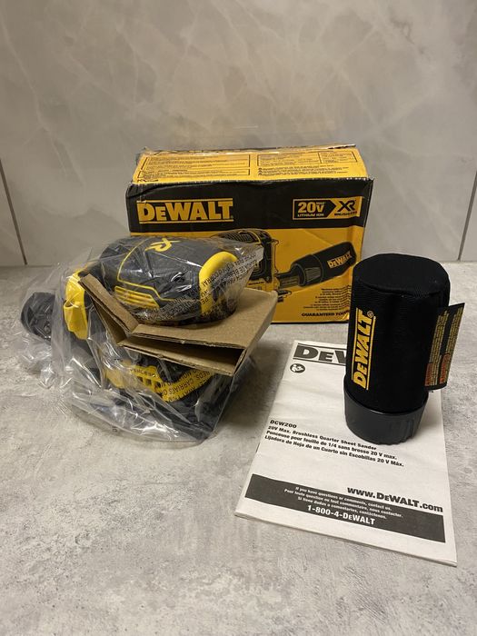 DeWALT DCW200 20Vmax акумуляторна безщіткова шліфмашина Made in Mexico