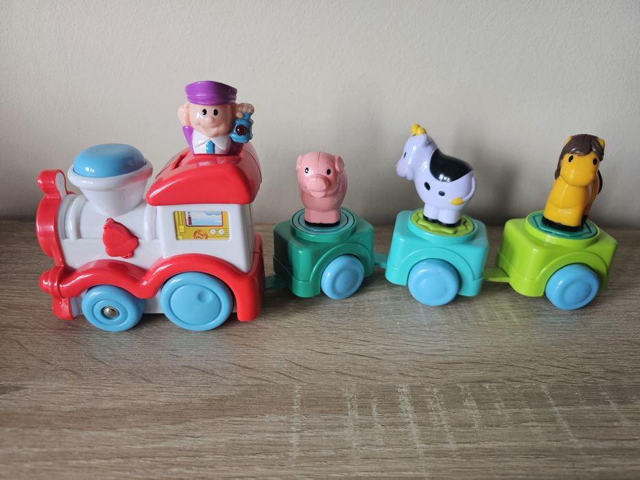Pociąg na baterie z wagonami ze zwierzątkami+ gratis
