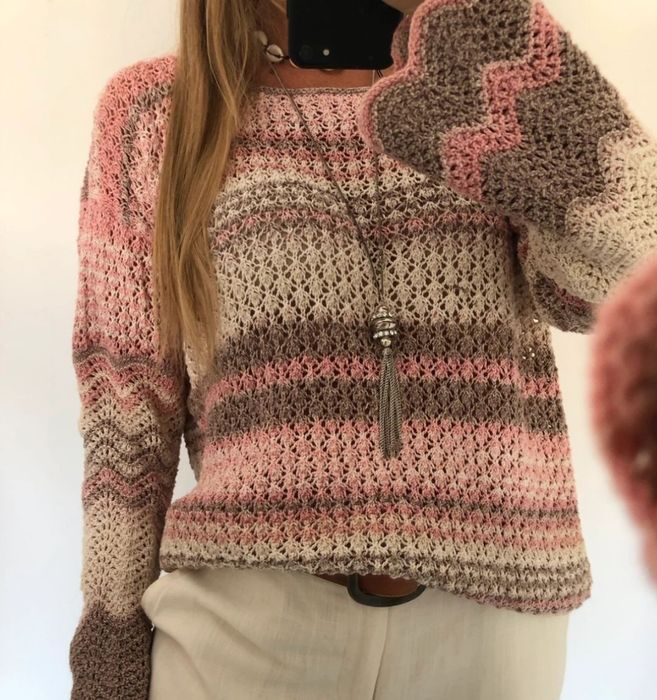 Ażurowy sweterek L/XL