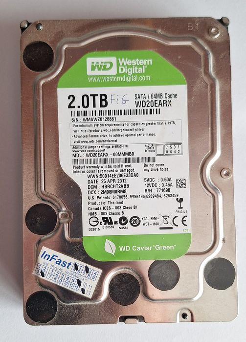 Dyski Sata 2 Tb używane sprawne