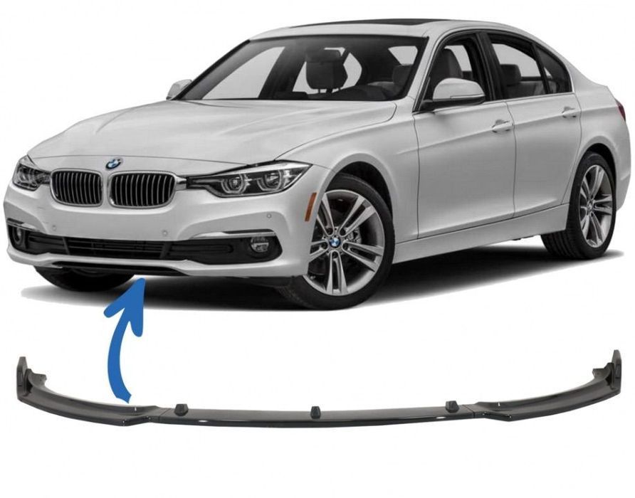 Spoiler Frontal BMW F30 F31 Preto Brilho