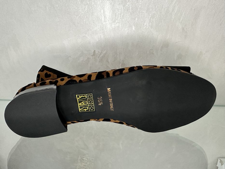 Шкіряні леопардові балетки Mannina . Італія. Розмір 35,35.5,36,36,5,41