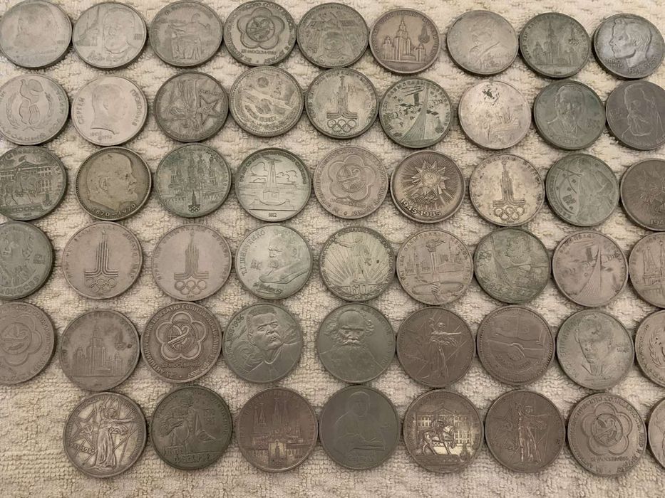 Юбилейные монеты СССР.58 штук.