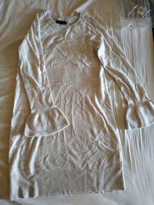 Теплое шерсть с кашемиром брендовое платье-свитер Banana Republic