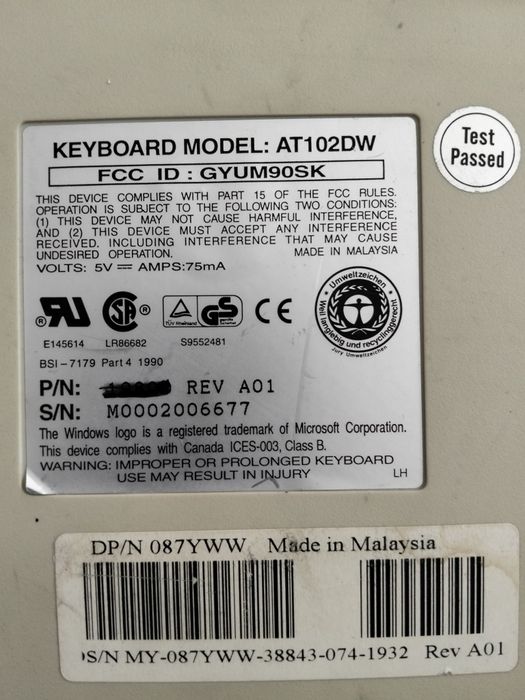 Keyboard  DELL  AT102DW