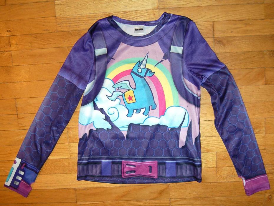 NOWA bluzka karnawał stój Fortnite 9-10 lat jednorożec