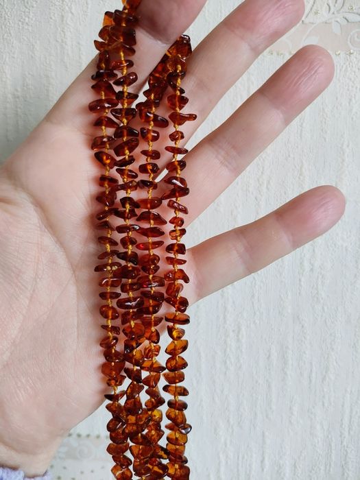 Naszyjnik bursztyn 2 metry