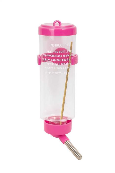 Поилка для грызунов 125 мл пластиковая с шариковым механизмом  14×4 см