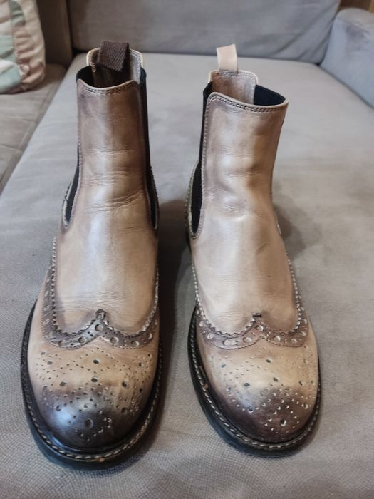 Кожаные сапоги челси оксфорд