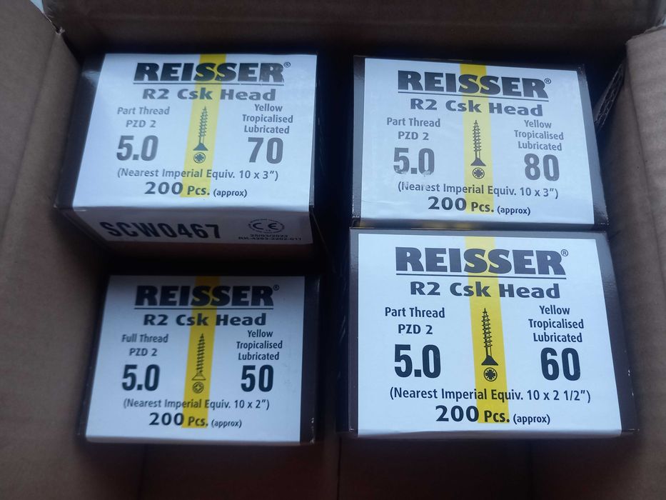 Wkręty do drewna pakiet 800 Sztuk Reisser