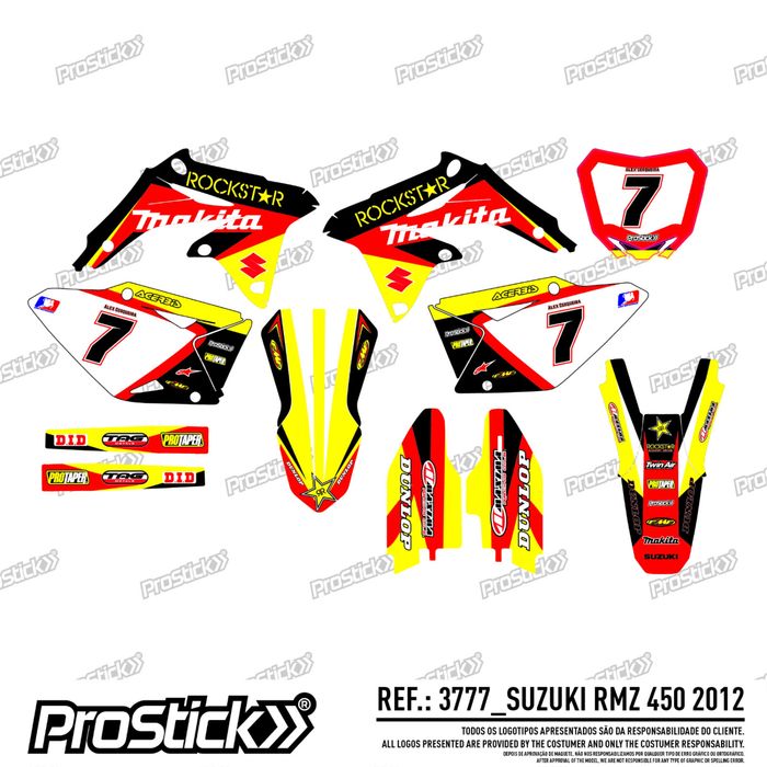 Kit Autocolantes Suzuki RMZ 250 e 450