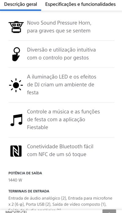 Coluna sony 1440 whats