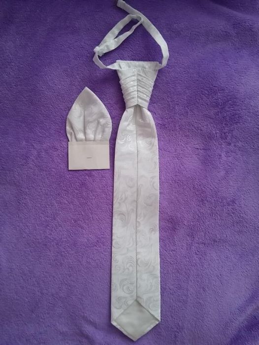 Krawat ślubny + poszetka
