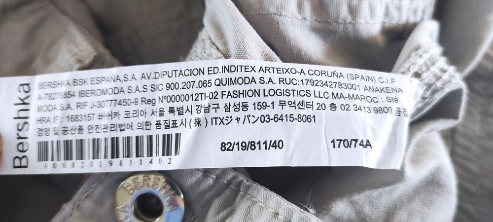 Modne bojówki Cargo Bershka roz 40 / 8 szare jak nowe