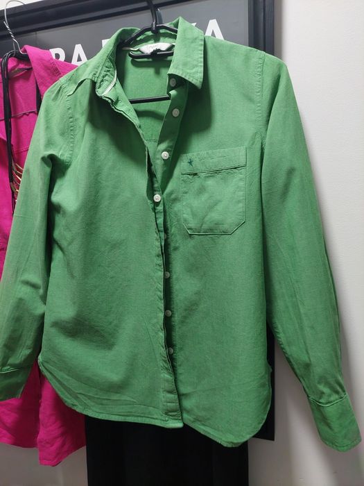 Zielona, bawełniana koszula