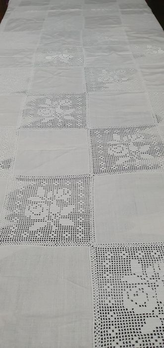 Toalha renda e linho