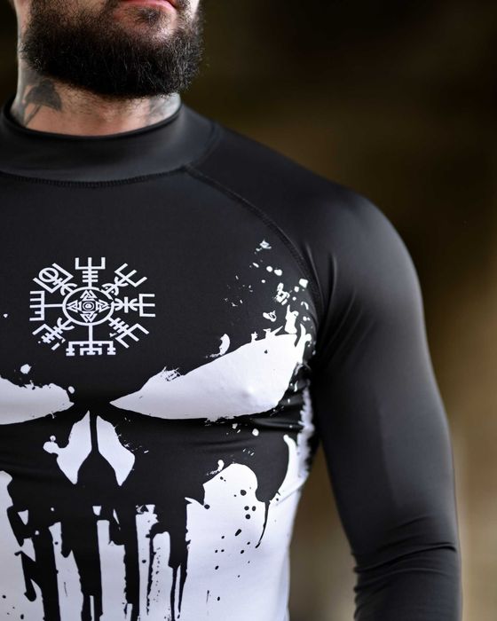 Рашгард мілітарі Punisher Vegvisir чоловічий — без передоплати