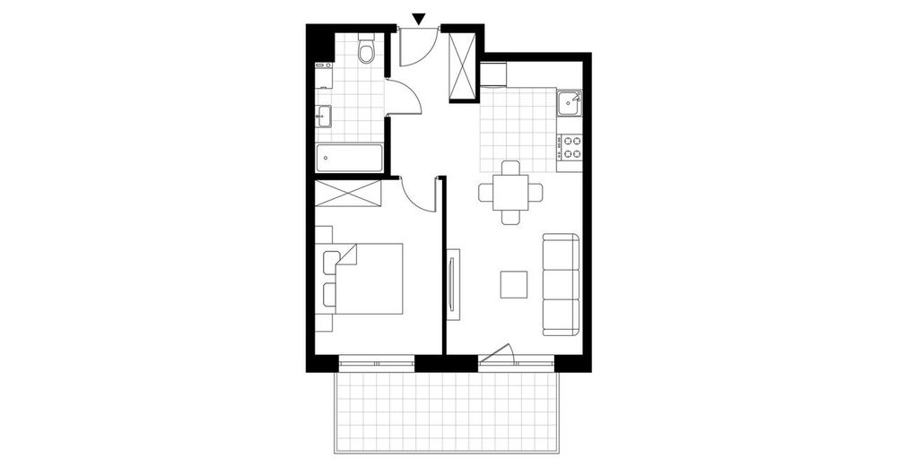 2-pokojowe mieszkanie 40m2 + balkon Bez Prowizji