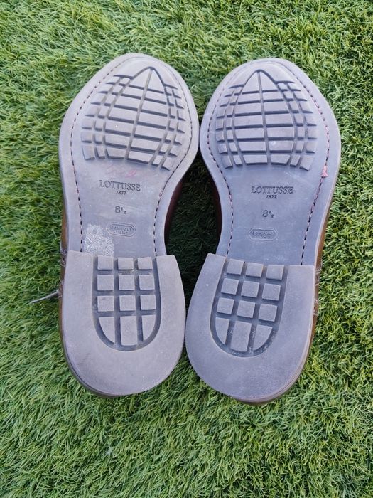 Sapatos Derby de couro castanho da Lottusse, Tam. 42,5