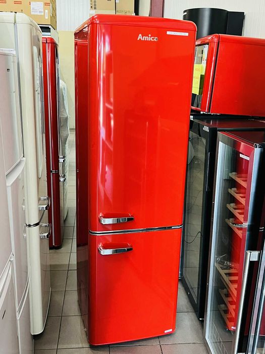 Czerwona lodówka Amica Retro 181 cm – Nowa dostawa! Dostępna od ręki!