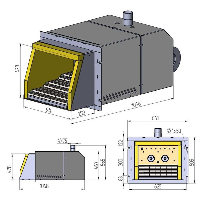 Пальник пелетний 500кВт METALEX, горелка металекс