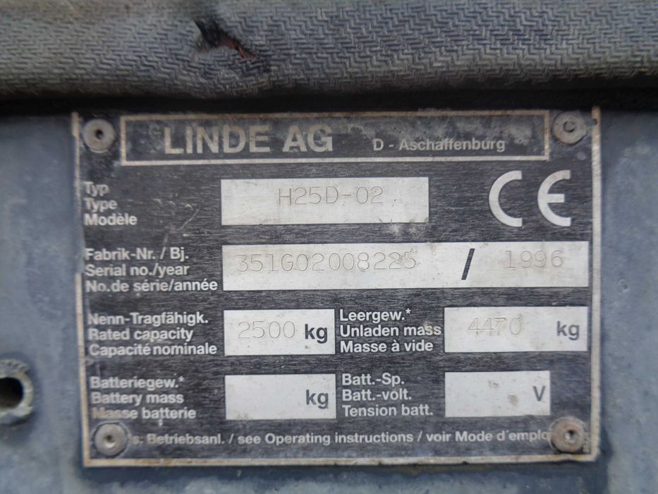 Wózek widłowy LINDE H25/H30 Most napędowy belka skrętna / części LINDE