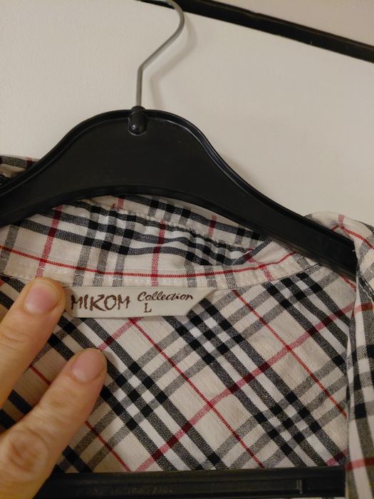 Mikom Collection koszula damska długi rękaw w kratę rozm L