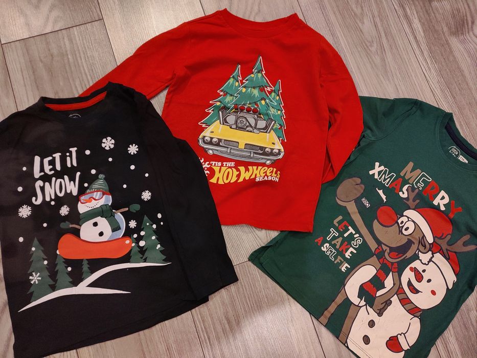 Bluzki świąteczne 116 chłopięce