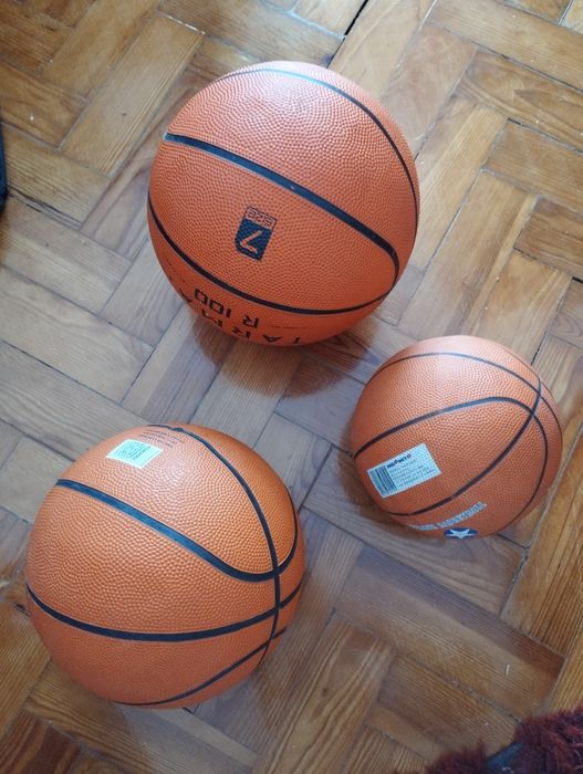 Bolas de basket tamanho 7; 5 e pequenina