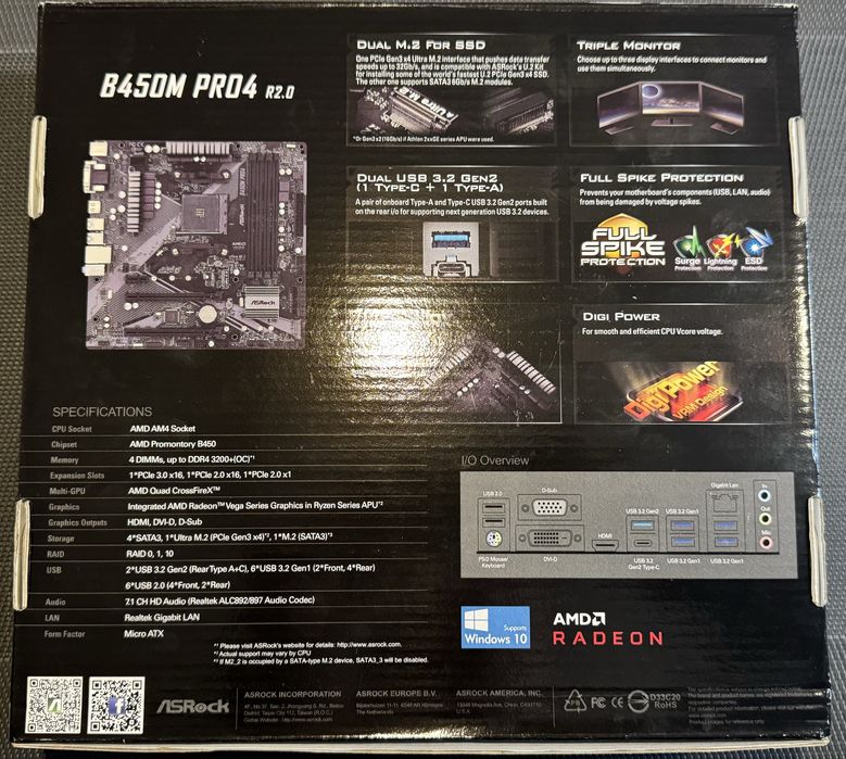 Asrock B450M Pro4 R2.0 - Socket AM4