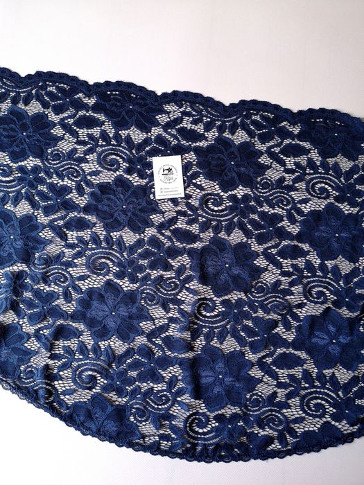 Mantylka granatowa, chusta 100x50