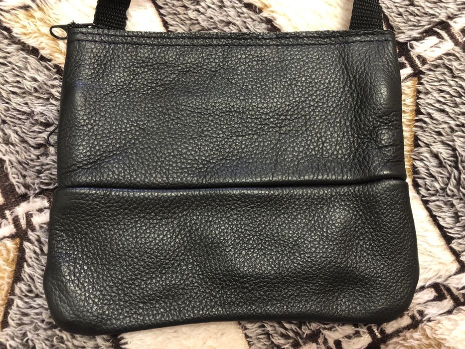 Сумка барсетка натуральная кожа чехол бананка