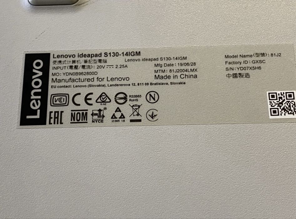 Laptop Lenovo IdeaPad s130-14IGM