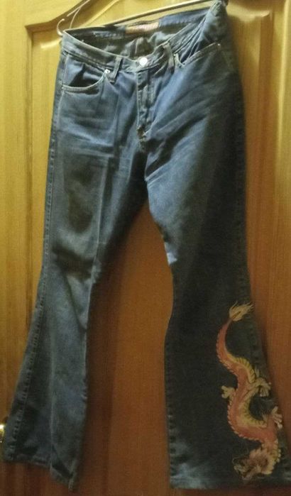 Крутые джинсы ДРАКОН в модном дизайне, Италия