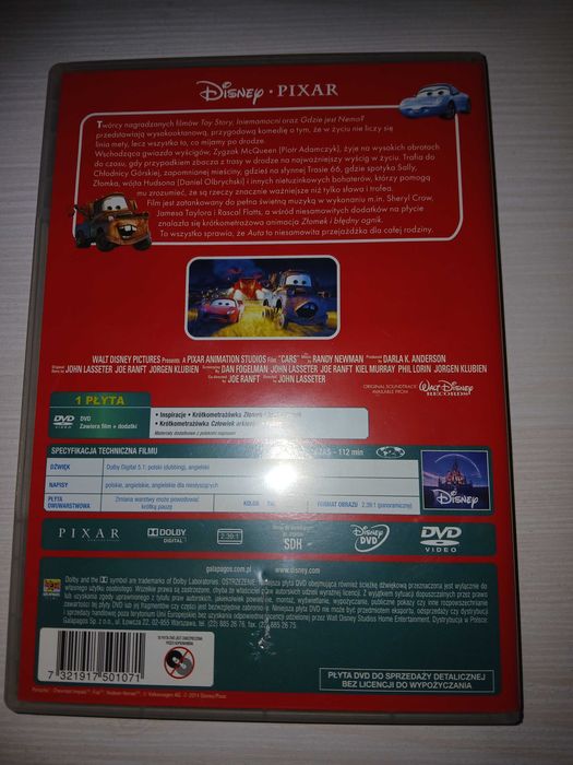 DVD Disney/Pixar "Auta"