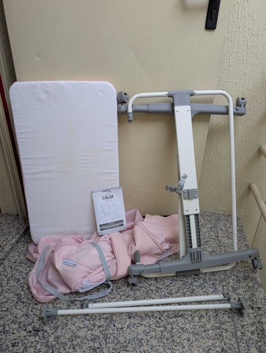 Mini berço co-leito rosa (next-to-me Calm Asalvo)