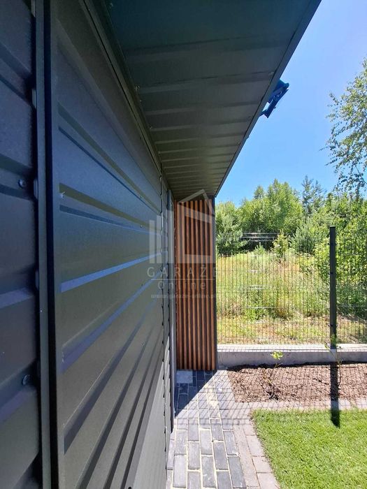 Schowek - domek ogrodowy PREMIUM 3x3 - drzwi - okno - dekor z lameli - dach spad w tył  ID1022