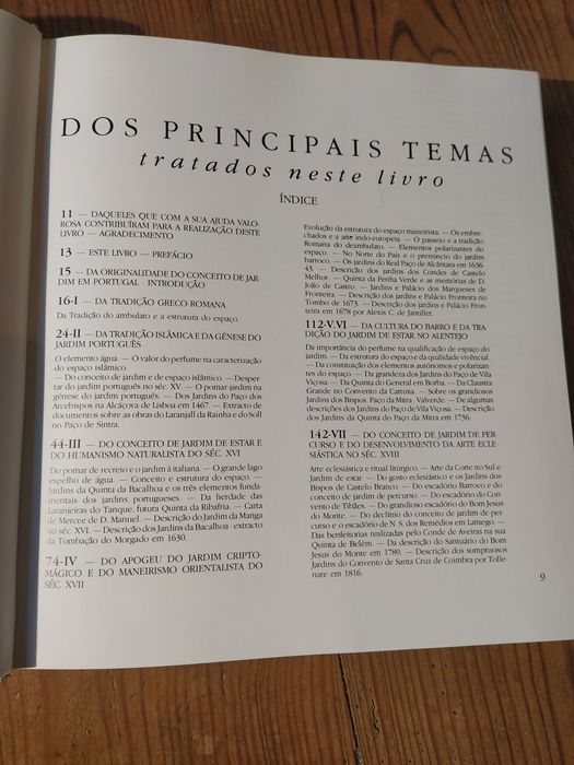 Livro Tratado dos Jardins em Portugal