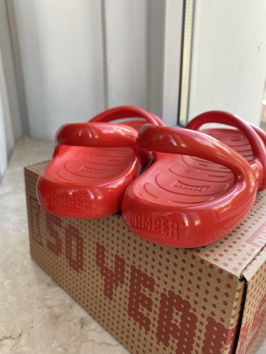 Sandały Camper kobarah flat bright red