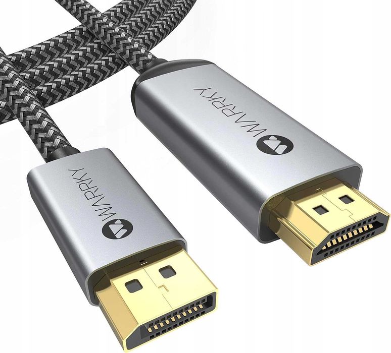 Kabel DisplayPort na HDMI, Firmy WARRKY 4K ultra HD - 2,0m dł.