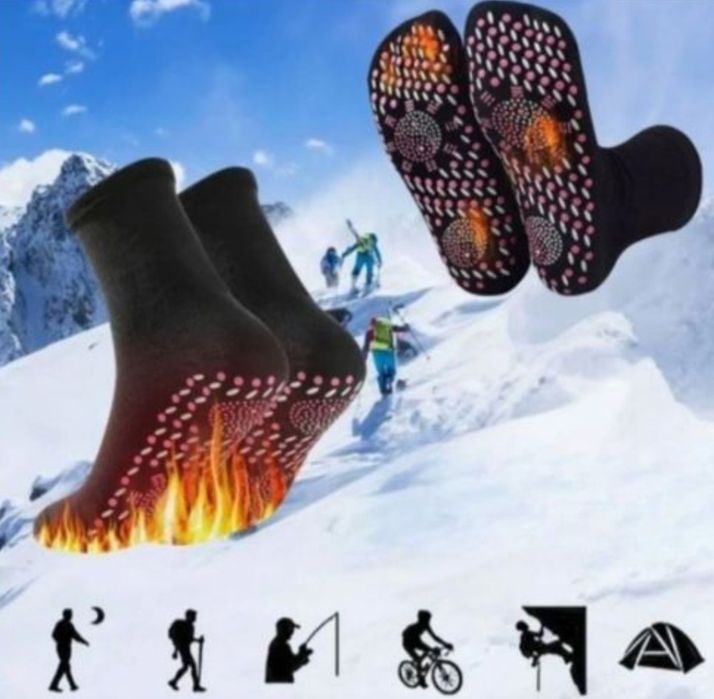 Skarpetki Termiczne Grzane Termo z TURMALINEM SAMOGRZEJĄCE 37-42.