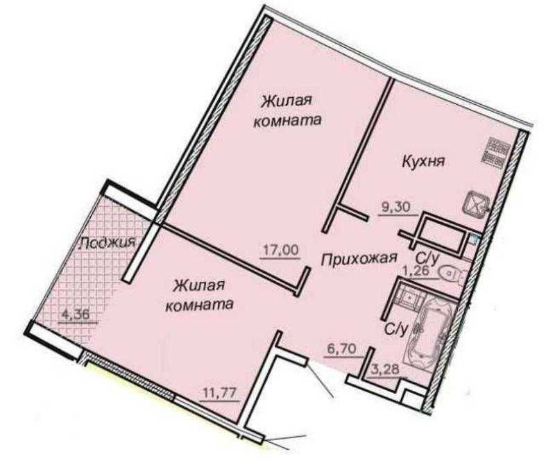 2-х комнатная квартира в Аркадии в 26 Жемчужине.